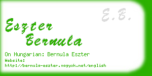 eszter bernula business card